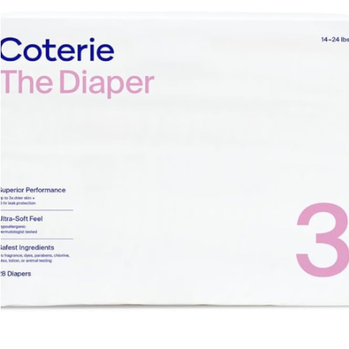 Coterie Size 3 Diapers, 28 Ct