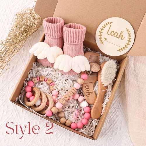 Personalized Baby Gift Box | Baby Shower Gift for New Mom, Custom Newborn Keepsake Set, Welcome Baby Boy or Girl Gift