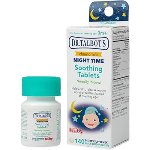 Dr. Talbot's Night Time Chamomile Soothing Tablets, Naturally Inspired, Quick Dissolve, 140 Count
