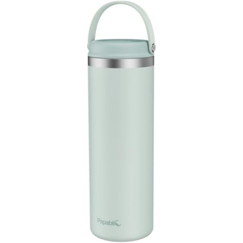 Papablic 20oz Portable Breast Milk Cooler for Outdoor, Larger Capacity Travel Breastmilk Chiller with 2pcs Baby Bottles for Breastmilk Storage,Mint Green