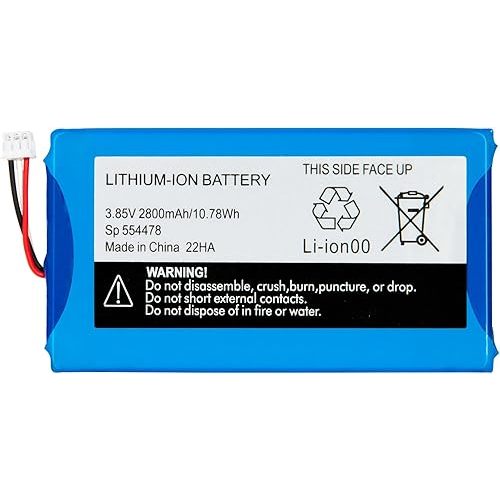 Replacement for Infant Optics DXR-8 Pro Battery Sp 554478 3.85V 2800mAh Lithium Ion Battery (Not Compatible with DXR-8 Baby Monitor)
