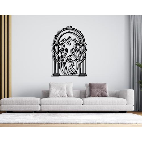 Lord Of The Rings Metal Wall Art | Fellowship Of The Ring | Khazad-Dum Wall Decor | Doors Of Durin Lotr fan Wall Decor | Boys Room Wall Art