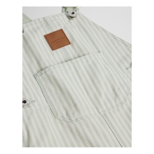 Organically Grown Cotton Railroad Overall in Saltbush