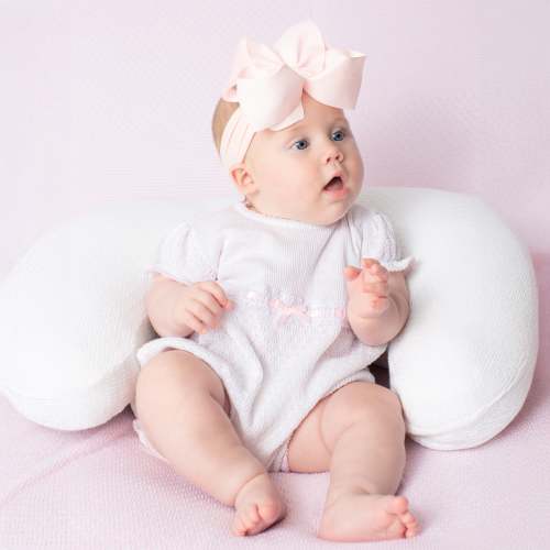 Paty Knit Baby Girl Bubble with Eyelet Trim - PatyInc