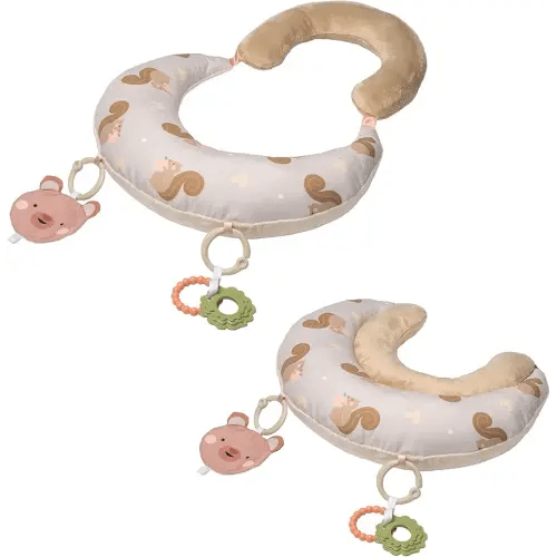 Taf Toys Tummy Time Support, 2-Stage Baby Toy for Newborns 0-6M, Crinkle Toy & U-Shape Design, Strengthens Neck/Back Muscles, Comfortable Baby Essentials & Must-Haves Montessori Toy for Infant Newborn