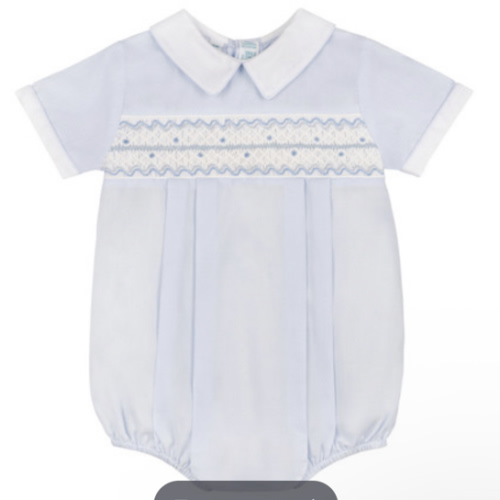 Boys Wave Smocked Romper | Feltman Brothers