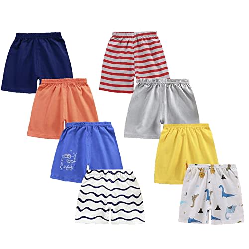 SHARELY SHEEP Toddler Baby Boy Elastic Waist Pull On Cotton Shorts for Littler Kids Boys Short Pants Summer Clothes