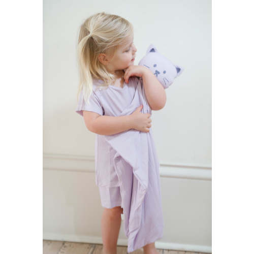 Purple Mini-Stripe Kitty Lovey Blanket