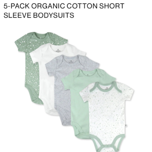 5-Pack Organic Cotton Short Sleeve Bodysuits | Honest Baby Clothing