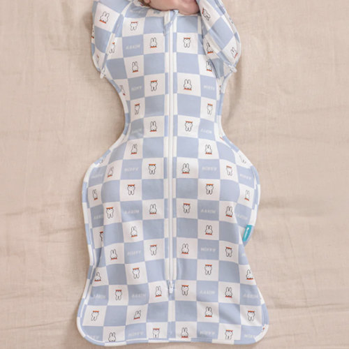 Swaddle Up™ 2-in-1 Transition Bag 1.0 TOG Cotton Blue Miffy Checker – Love to Dream US
