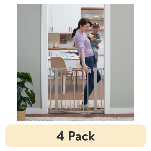 (4 pack) Safety 1st Pressure Mounted Baby Gates for Doorways, SecureTech® No-Drill, With Door, 29-38"