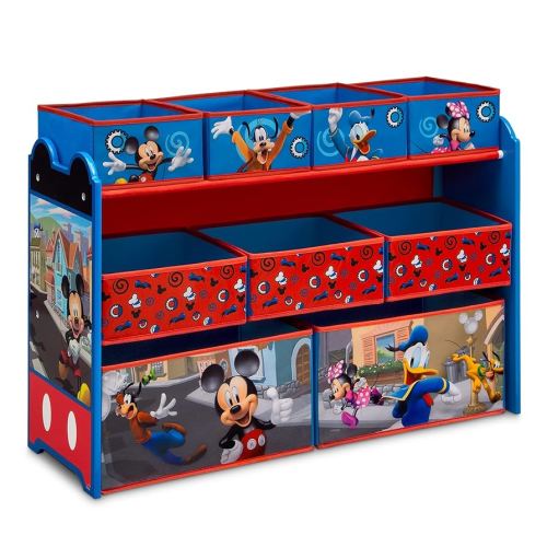 Delta Children Disney Mickey Mouse Deluxe 9 Bin Design and Store Toy Organizer, Greenguard Gold Certified