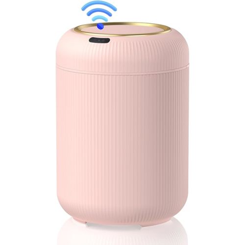 Procade Automatic Motion Sensor Bathroom Trash Can with Lid, 3 Gallon Touchless Trash Bin, Smart Plastic Garbage Can, Mini Pink Wastebasket for Toilet, Office, rv, Bedroom, Living Room