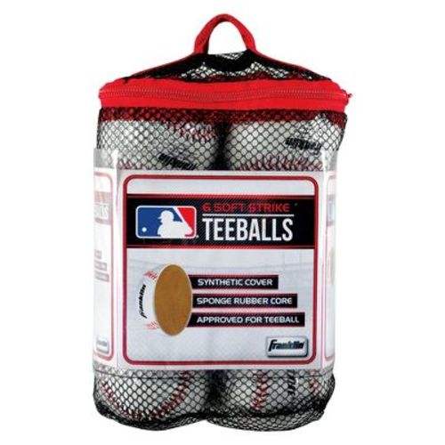 Franklin Sports Soft Strike Teeballs - 6pk: PVC & Rubber Baseball Equipment