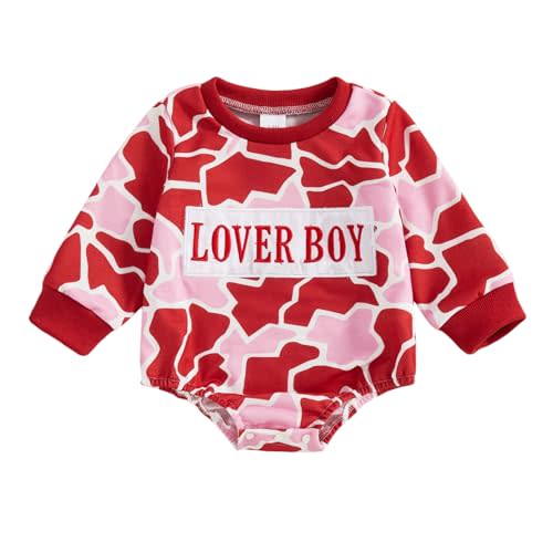 St Patricks Day Baby Boy Outfit Newborn Waffle Shamrock Onesie Sweatshirt Bubble Romper Top Infant Spring Clothes