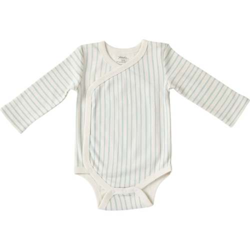Organic Stripes Away Kimono One-Piece, Sea - Pehr | Maisonette