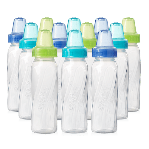 Classic Baby Bottles, Clear, Plastic 8oz 12pk – Evenflo Feeding