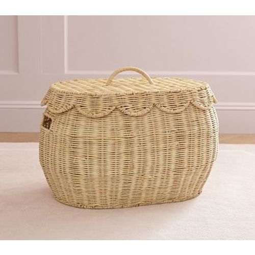 Palmer Scalloped Storage Trunk, Natural