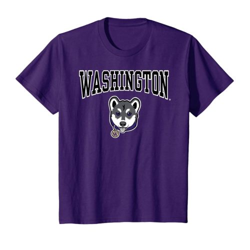 Kids Washington Huskies Kid's Mascot Purple Officially Licensed T-Shirt
