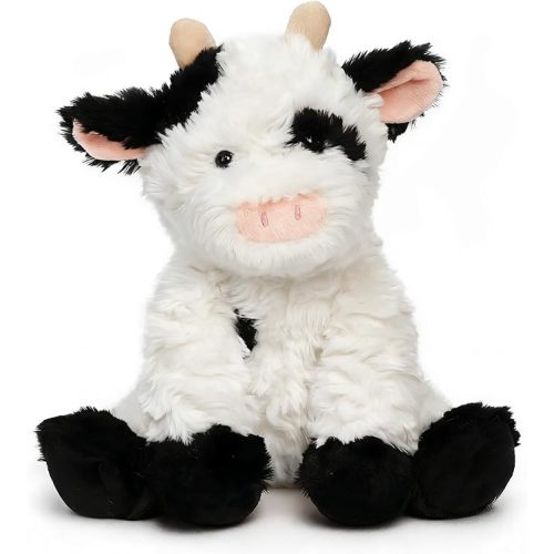 Hopearl Adorable Plush Cow Toy Floppy Dairy Cattle Soft Kawaii Stuffed Animal Cute Birthday Holiday Gift for Boys Girls Kids Toddlers, Pink, 9''