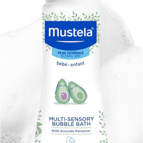 Mustela Baby Multi-Sensory Bubble Bath with Natural Avocado – Biodegradable Formula - 6.76 oz. – Packaging may vary