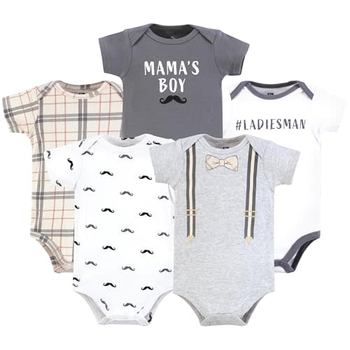 Hudson Baby Unisex Baby Cotton Bodysuits 5-pack