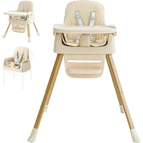 3-in-1 High Chair, Portable Convertible Baby Chair for Babies and Toddlers