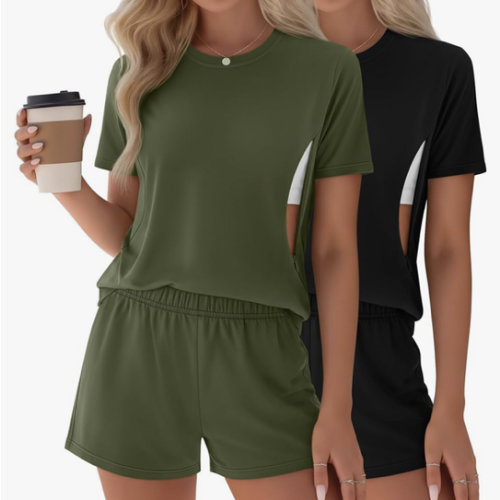 Riyiper 2 Packs Women's Nursing Pajamas Set