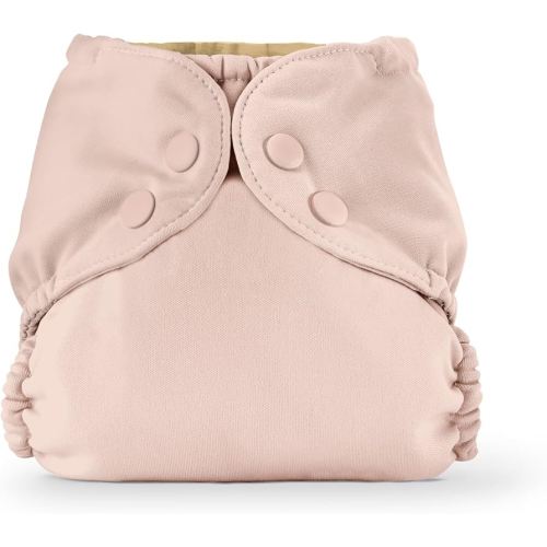 Esembly Cloth Diaper Cover - Reusable Swim Diaper, Waterproof, Breathable - Adjustable Outer Layer Over Absorbent Inner for Blowout Protection - Blush, Size 2 (18-35lbs)