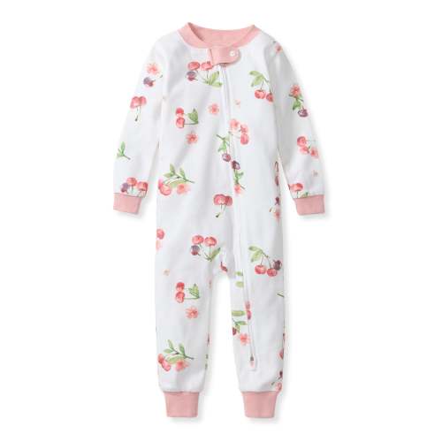 Cherries & Blossoms Organic Cotton Sleeper – Burt's Bees Baby