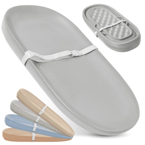 Jool Baby Waterproof Diaper Changing Pad - Portable, Easy Clean, Comfortable Foam Cushion (Grey)