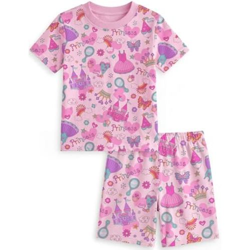 Yoofoss Toddler Pajamas Organic Cotton Baby Girl Boy Pajamas Summer Short Sleeve Kids Clothes Snug Fit Pjs Set 2 Piece