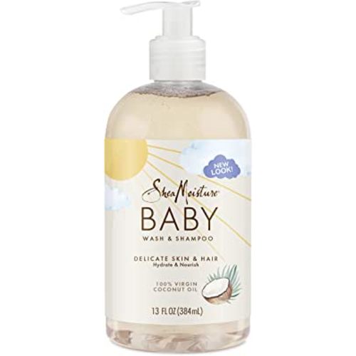 SheaMoisture Baby Wash and Shampoo for Baby Skin 100% Virgin Coconut Oil Cruelty Free Skin Care 13 oz
