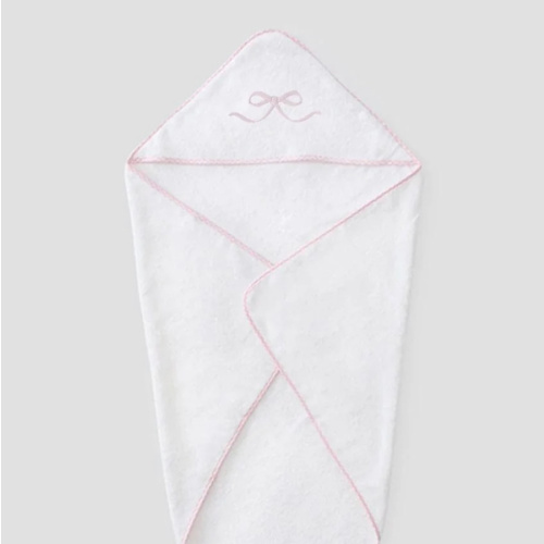Baby Hooded Towel - Pink Bow