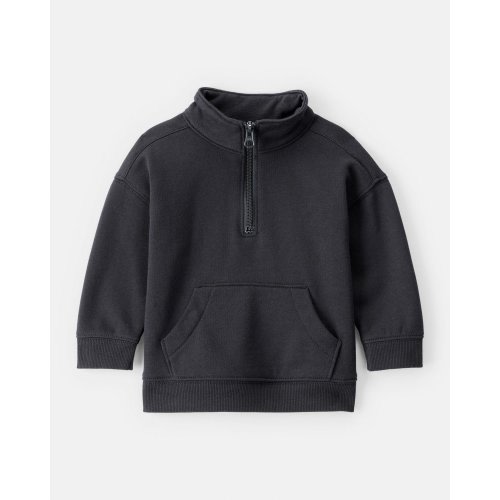 Baby Boy DayDream Fleece Quarter Zip Sweatshirt - Black - Carter's | Carter's