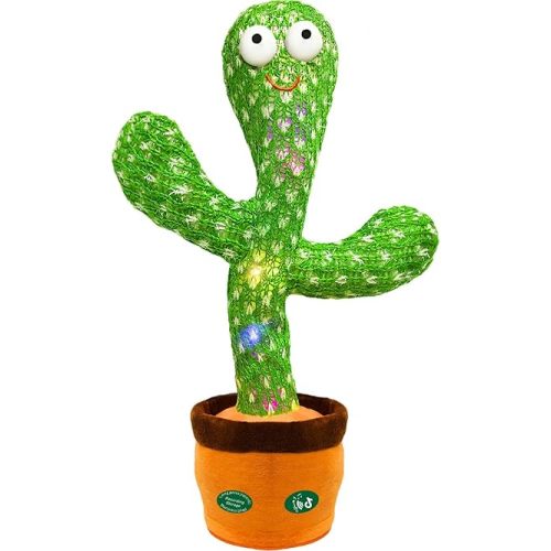 Interactive Baby Toys Dancing Talking Cactus Toy,Funny Gift for Infant 6-18 Months, Singing Musical Record Repeat What You Say Light Up Toy for Toddler 1 2 3 Year Old Boy Girl (Volume Adjustment)