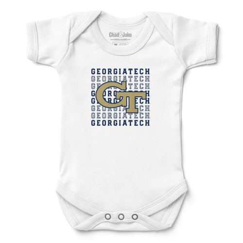 Georgia Tech Yellow Jackets Chad & Jake Infant Retro Bodysuit - White
