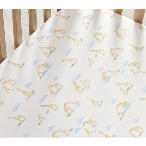 Luxe Critter Organic Cotton Crib Fitted Sheet