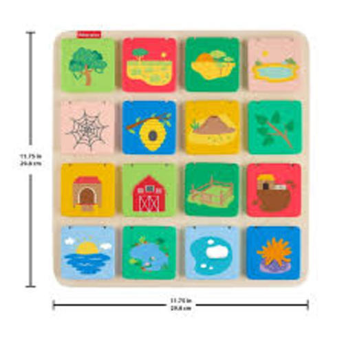 Fisher-Price Wooden Flip & Reveal Busy Activity Board ...