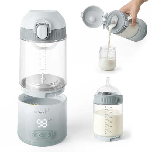 Grownsy Universal Baby Bottle Warmer 9-in-1, Safe Warm Water Bath, Fits All Feeding Bottles