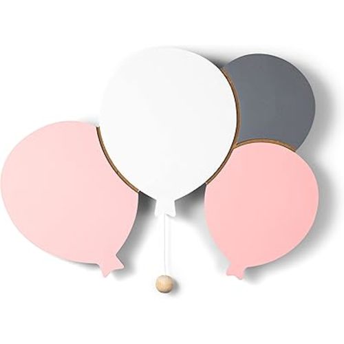 Lumipets Lighted Balloons, Nursery Night Light, Wall Mounted Lighted, Battery Operated Cloud Light Sign–Lightweight Kids Night Light for Babies, Toddlers, Kids - 17.7 x 11.2 x 1.5-in