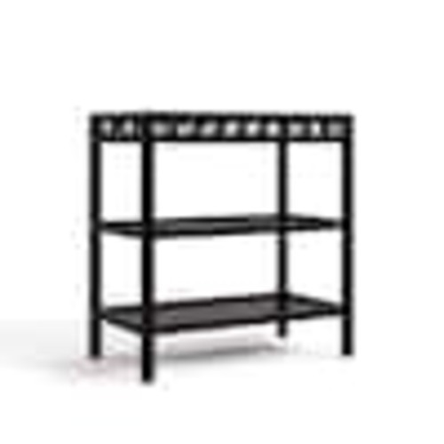 Storkcraft Morningside Black Changing Table with Water-Resistant Changing Pad 00542-20B