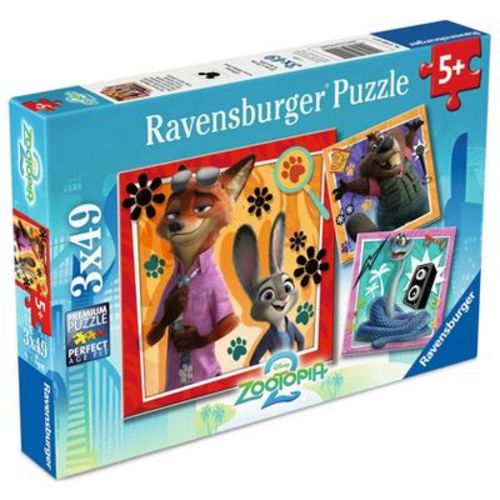 Ravensburger Zootopia 2 - A New Mission Jigsaw Puzzle Set 3x49pc