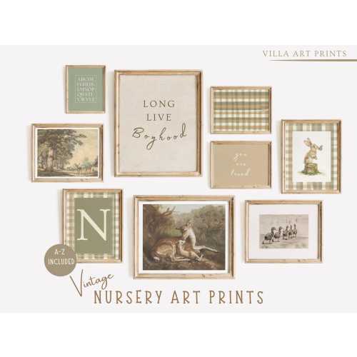 Vintage Nursery Gallery Wall Boy Room Vintage Farmhouse Boy Nursery Printable Boy Room Decor Neutral Nursery Prints DIGITAL DOWNLOAD