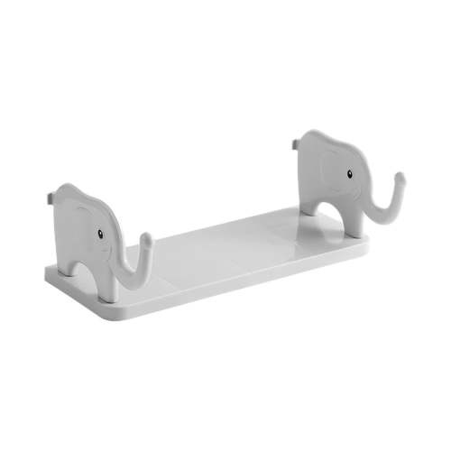 Yooshoverk Elephant-Shaped Floating Shelf - No-Drill Multifunctional Mini Storage Rack For Home Decor Gray Free Size