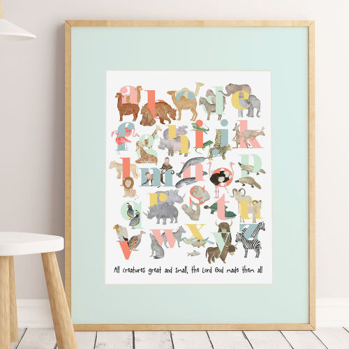 Noah's Ark Alphabet Poster