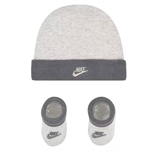 Nike Baby Boys' Hat and Booties 2-Piece Set (Light Gray)
