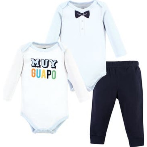 Coordinated 3-Piece Outfit with Long-Sleeve Bodysuit & Pants, 0-3M