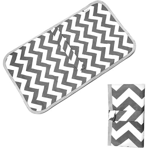 Portable Diaper Changing Pad Foldable Diaper Pad Waterproof Changing Mat Multifunctional Changing Mat Nappy Changing Mat for Home Travel Outside (Grey)