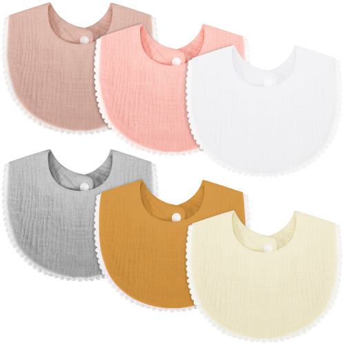 Abaima 6 Pcs Baby Bibs,  Multi-Use Bandana Drool Bibs for Boys Girls, Adjustable Absorbent Feeding Bibs for Teething and Drooling Bibs